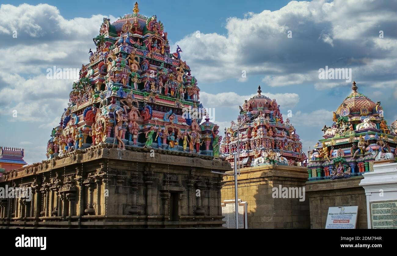 Chennai, India October 27, 2018 Kapaleeswarar temple is the chief landmark of Mylapore and