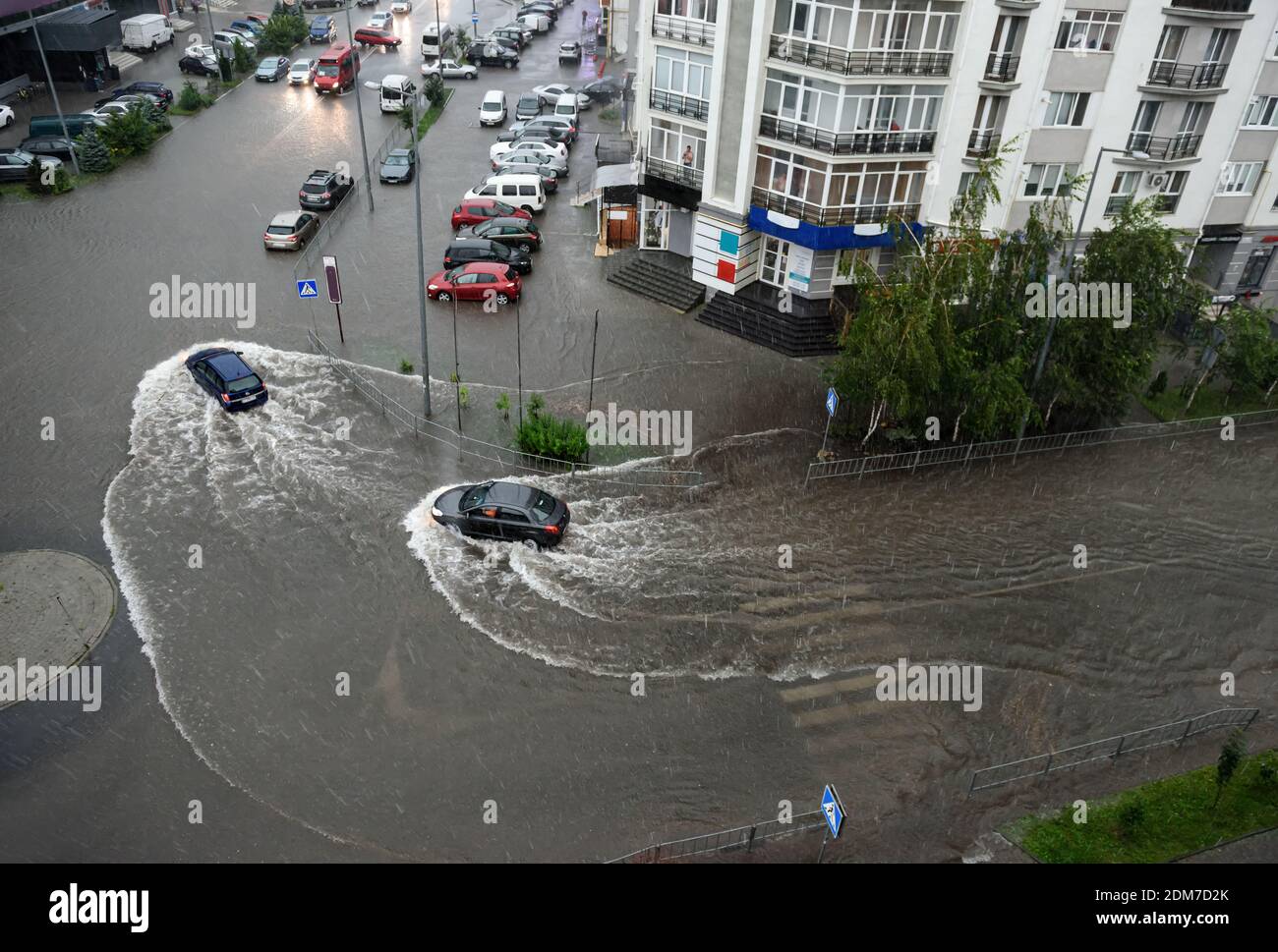 Heavy rains caused flooding on the city's roads Stock Photo - Alamy