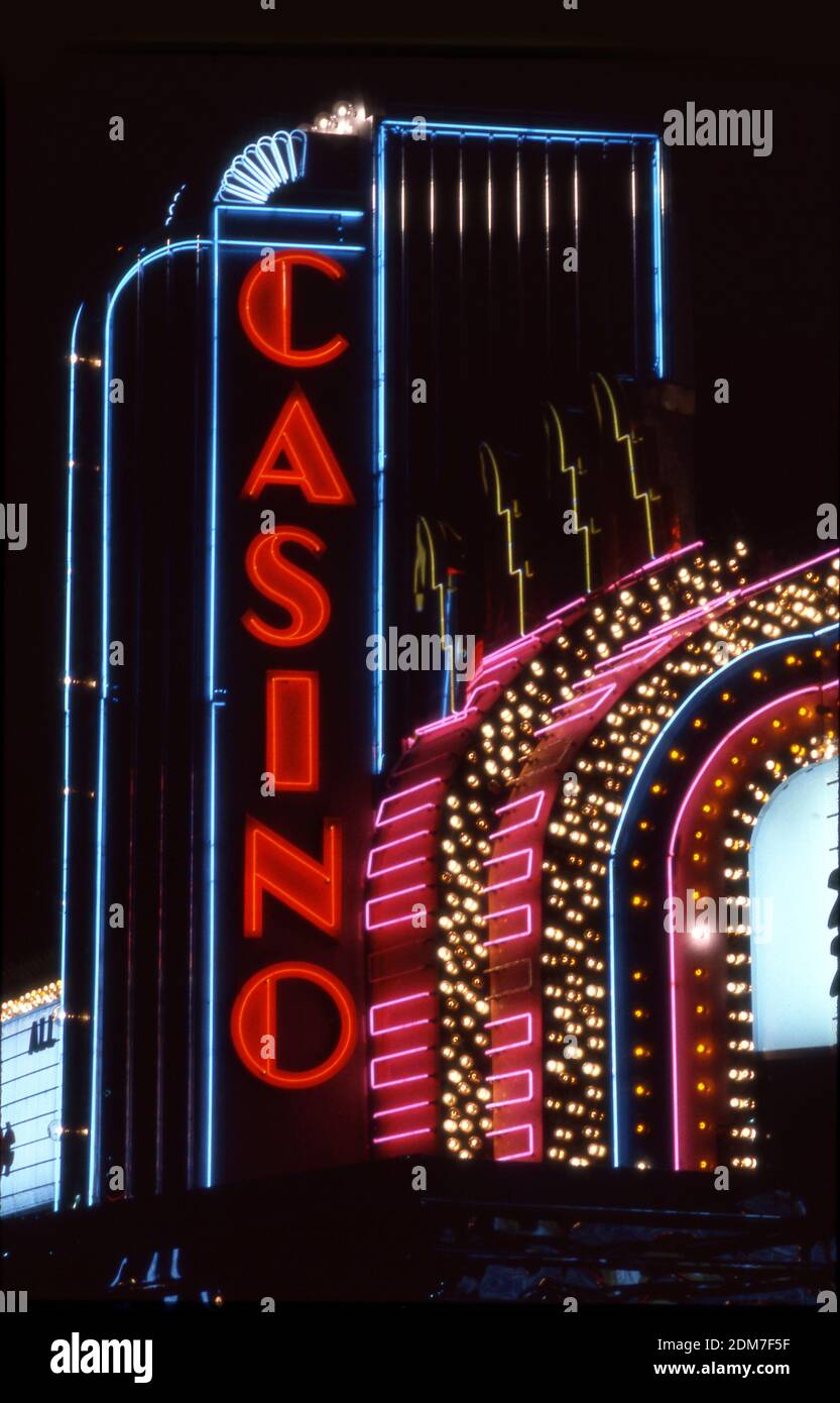 Casino neon sign in Las Vegas, Nevada Stock Photo Alamy