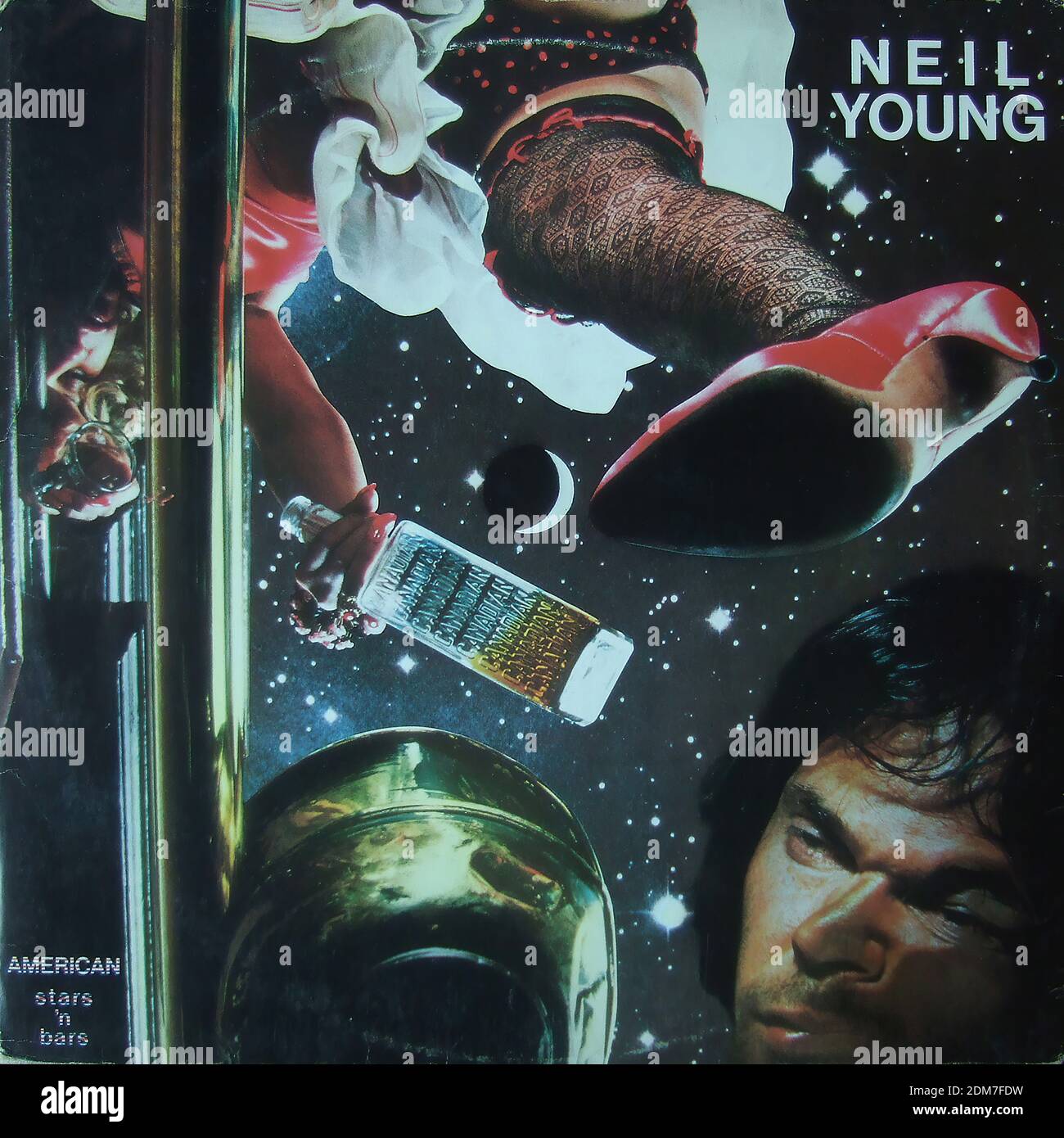 Neil Young - American Stars 'n Bars - Vintage vinyl album cover Stock ...