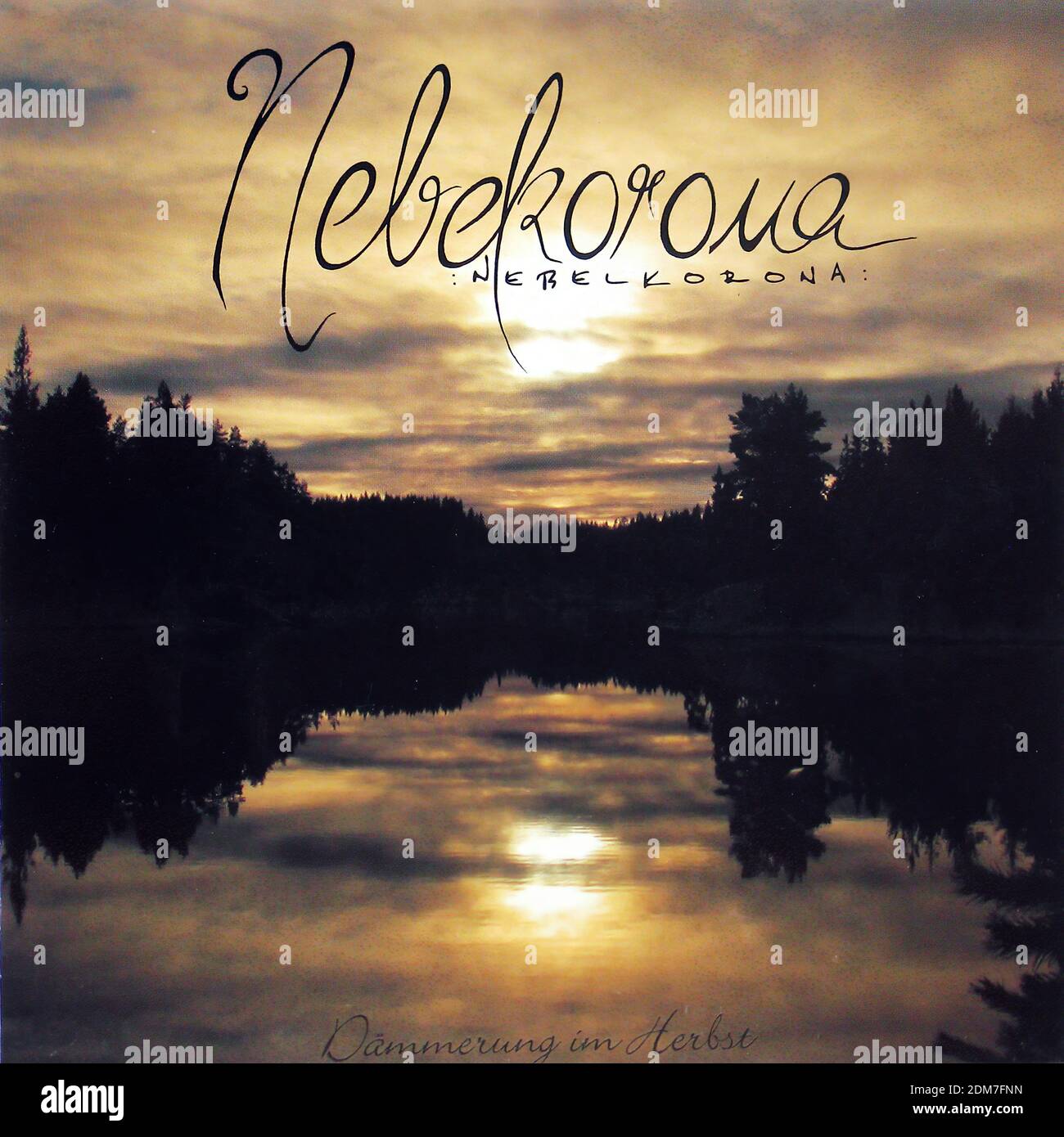 Nebelkorona Dammerung im Herbst   Blatter im Wind Transparent vinyl Limited Edition  - Vintage Vinyl Record Cover Stock Photo