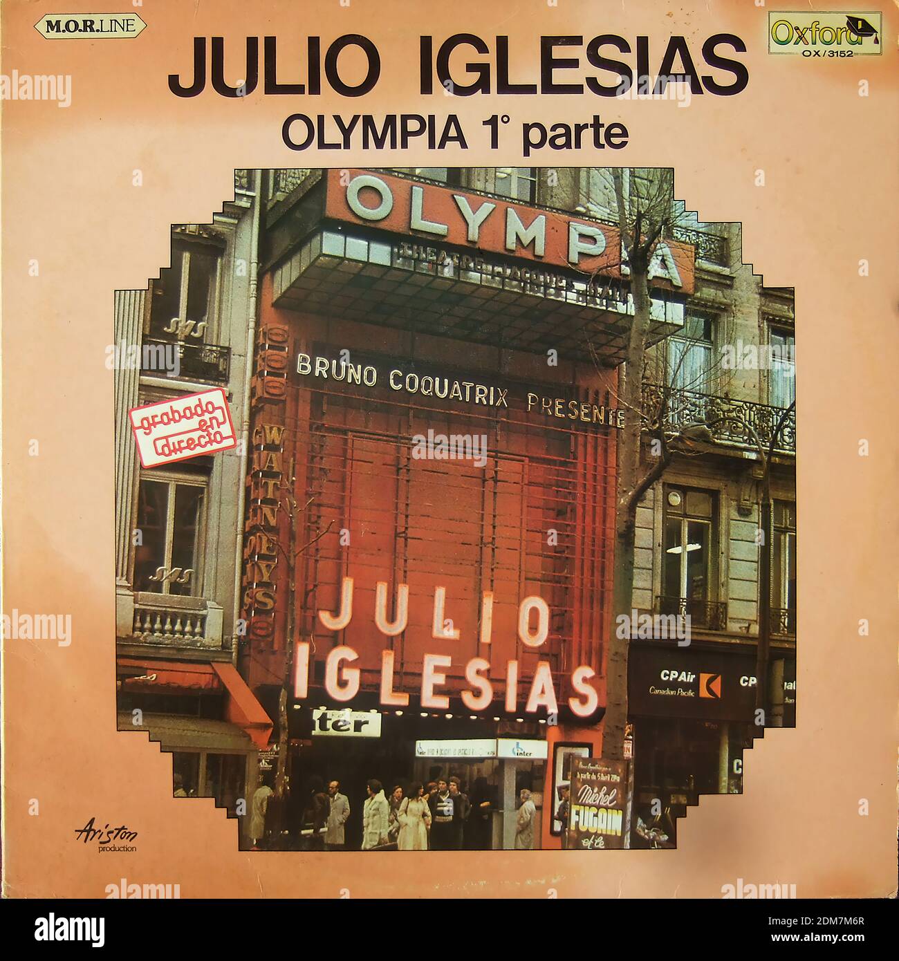 Julio Iglesias - Olympia 1e Parte, Live - Vintage vinyl album cover Stock Photo