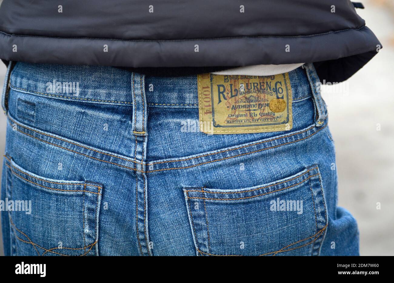 A woman wears a pair of Ralph Lauren Blue Label Brand denim jeans in Santa  Fe, New Mexico Stock Photo - Alamy
