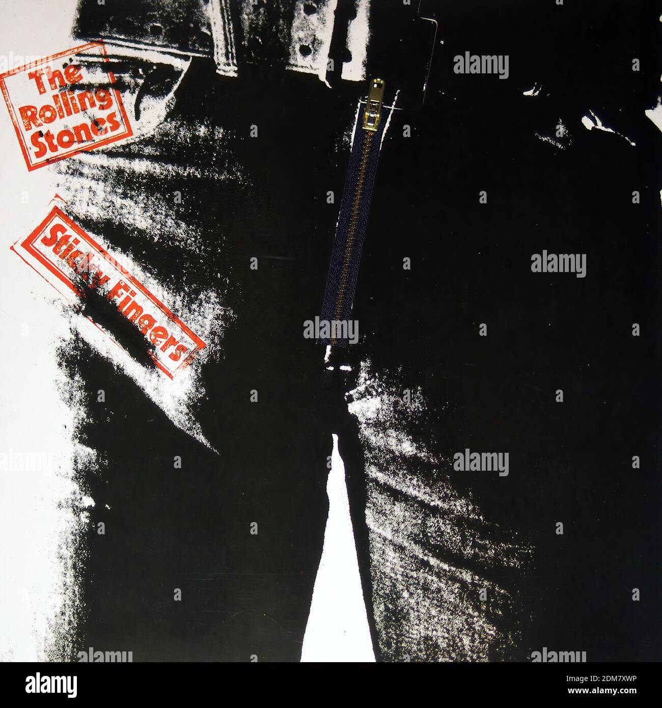 Rolling Stones   Sticky Fingers UK 190 grams vinyl  - Vintage Vinyl Record Cover Stock Photo