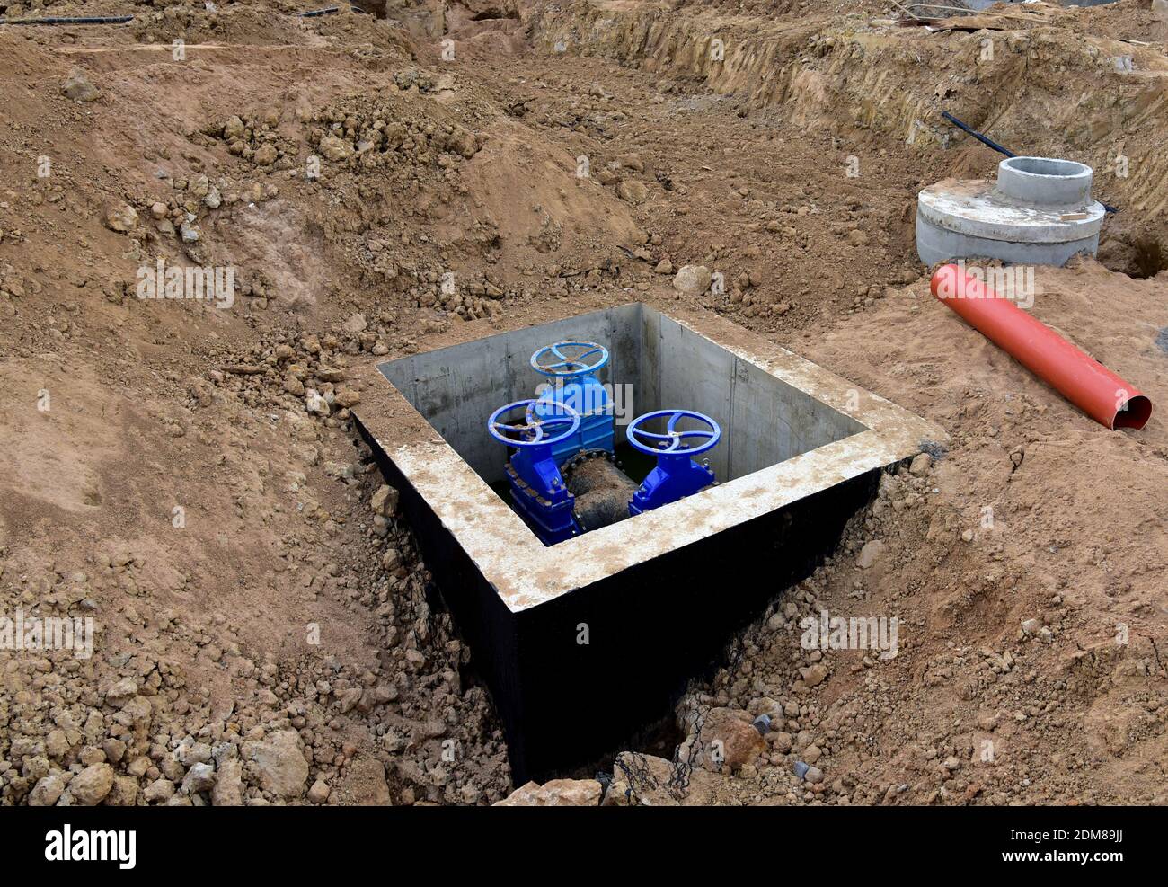 Resilient Seated Gate Valves connect pipeline of water supply in