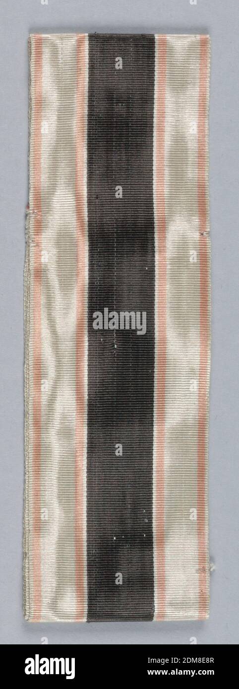 Ribbon, Medium: silk, No catalogue card exists., France, 19th century ...