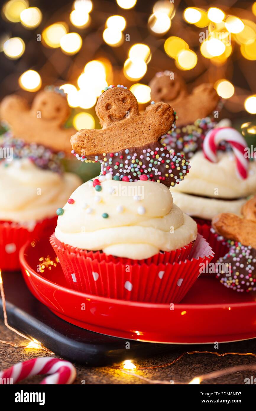 Christmas Cupcakes Stock Photo