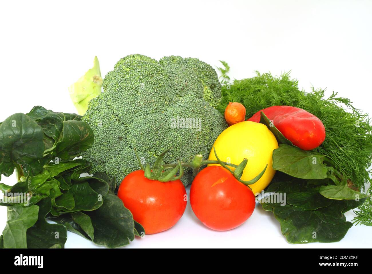fresh vegetables isolated on white background Stock Photo - Alamy