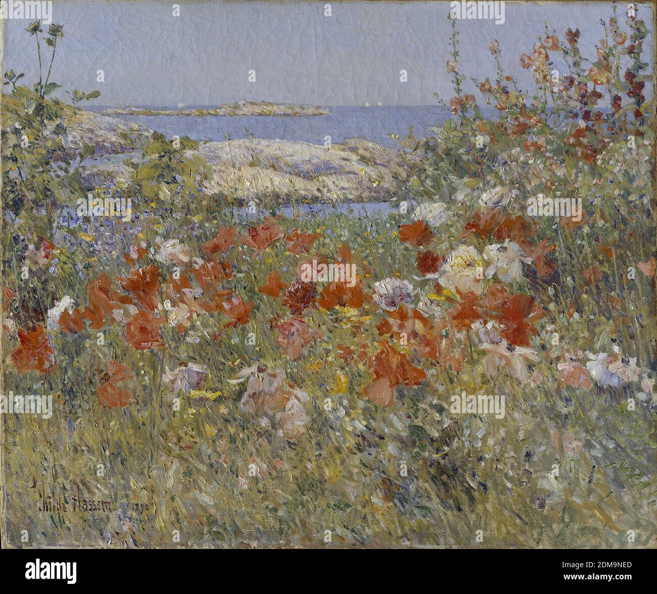 Celia Thaxter's Garden, Isles of Shoals, Maine, 1890 American Impressionist Painting by Childe Hassam - Very high resolution and quality image Stock Photo