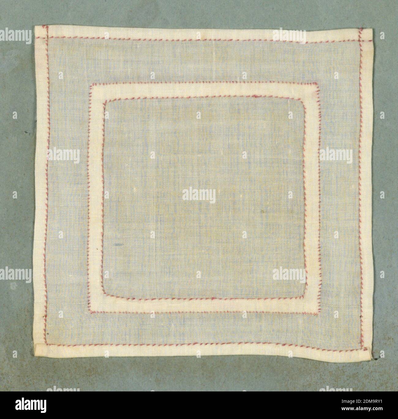 Sewing instruction book samples, Medium wool, cotton, linen, silk Technique, USA, 1829, sample