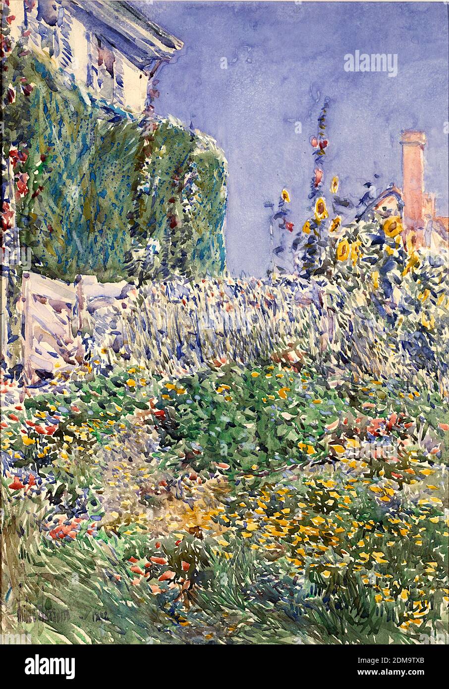 Thaxters Garden 1892 American Impressionist Painting by Childe Hassam - Very high resolution and quality image Stock Photo