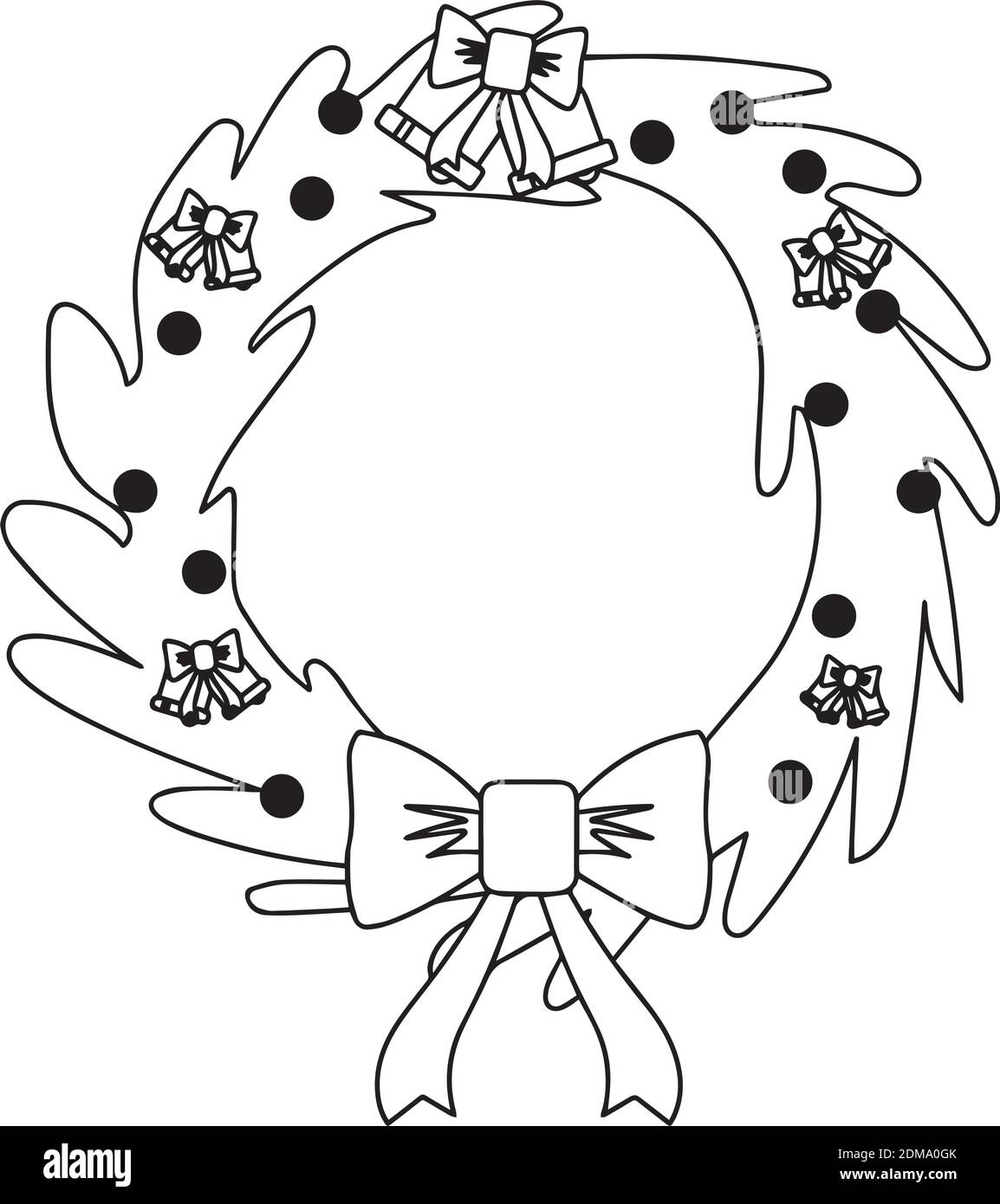 Isolated christmas holly icon with a ribbon. Vector illustration Stock ...