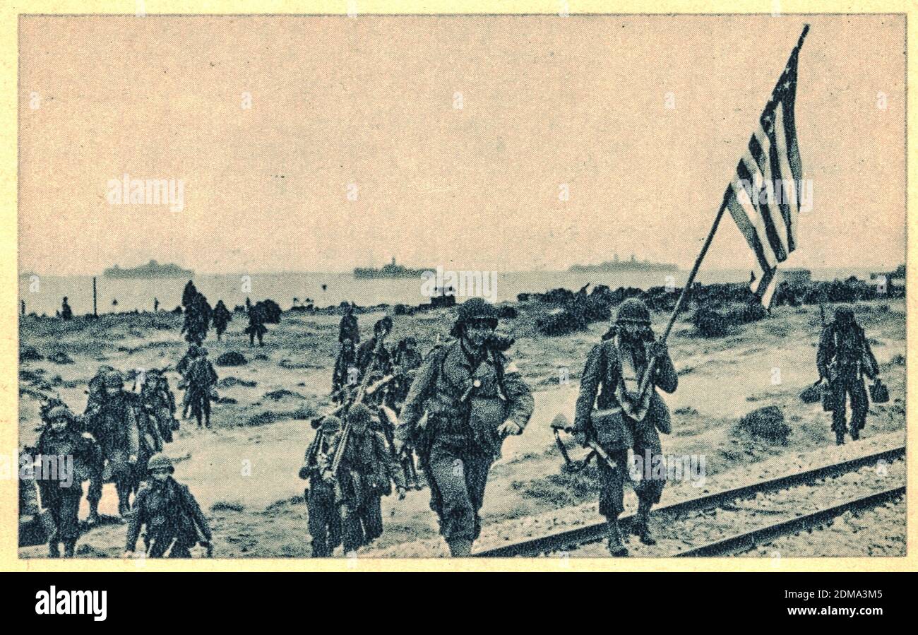 NORTH AFRICA - NOVEMBER 8, 1942: American forces began Operation Torch, the invasion of French North Africa. Stock Photo