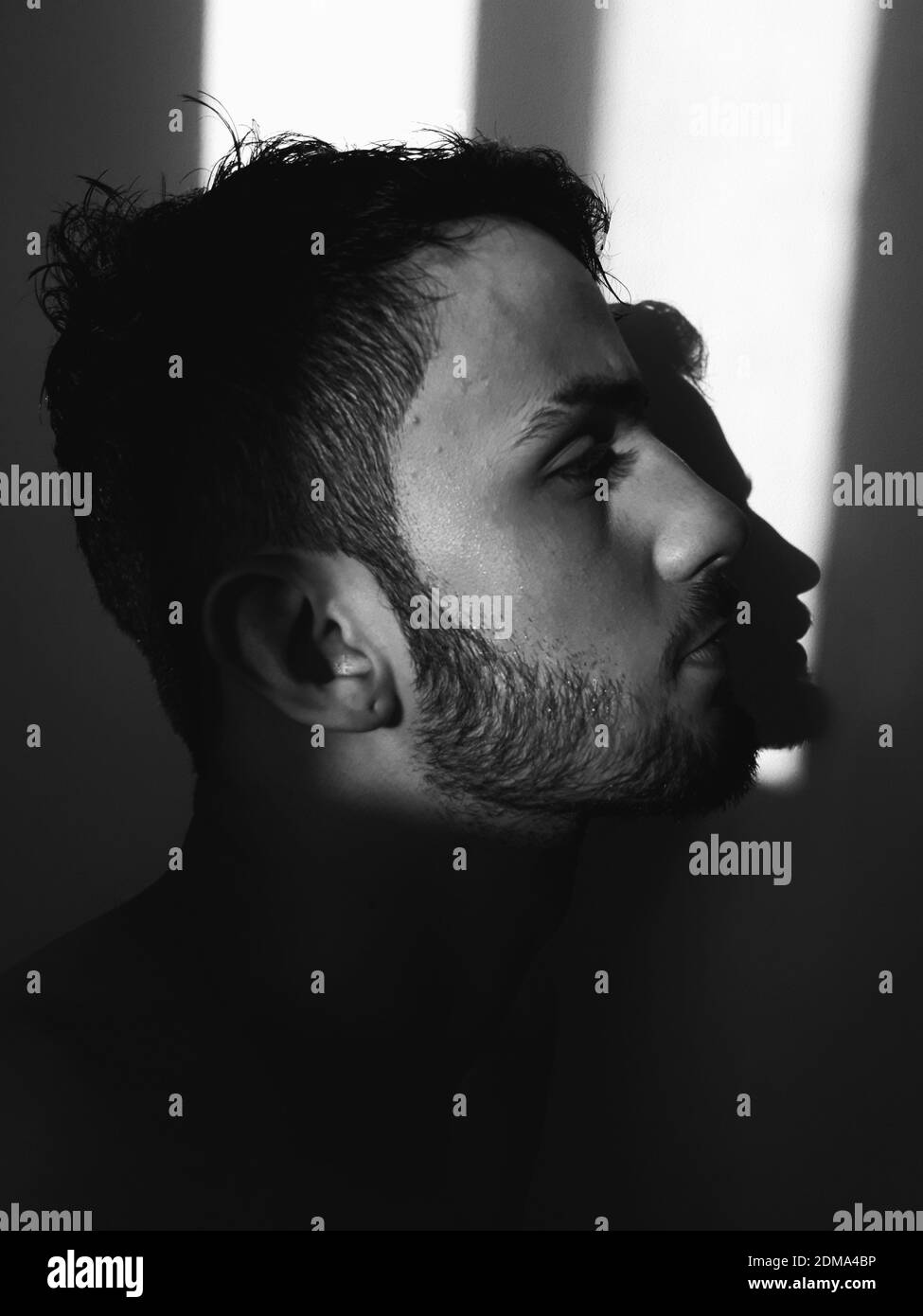 Indian young men side view Black and White Stock Photos & Images - Alamy
