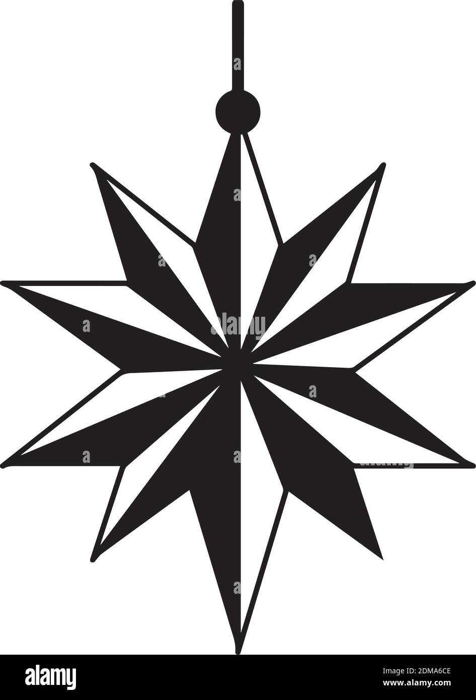 Isolated star shape icon for christmas tree. Vector illustration Stock ...