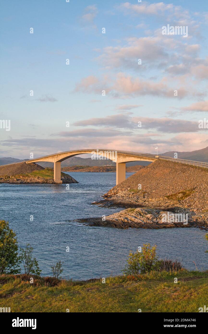 The Atlantic Road Along The Norwegian Atlantic Coast Stock Photo