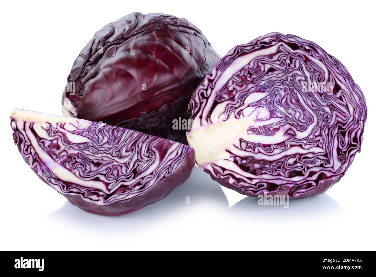 Blaukraut Rotkohl Kraut geschnitten Gemüse Freisteller freigestellt ...