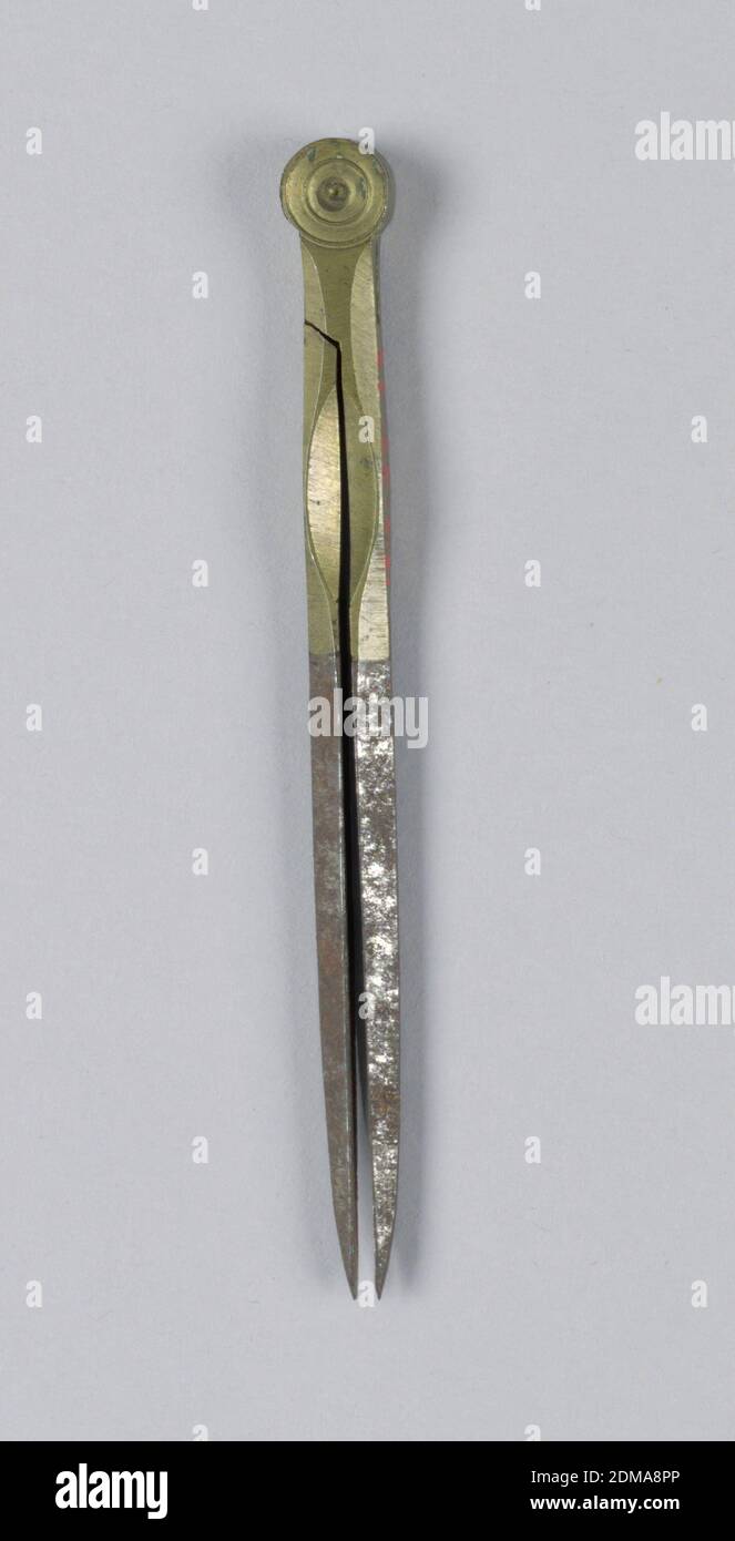 Calipers or Similar Tool, Steel, Hinged metal tool., before 1916, Tool, Tool Stock Photo
