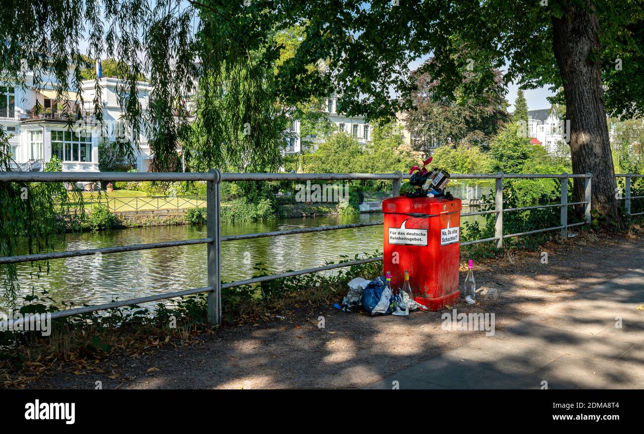 Dirt And Dirt On The Public Garbage Can Stock Photo Alamy