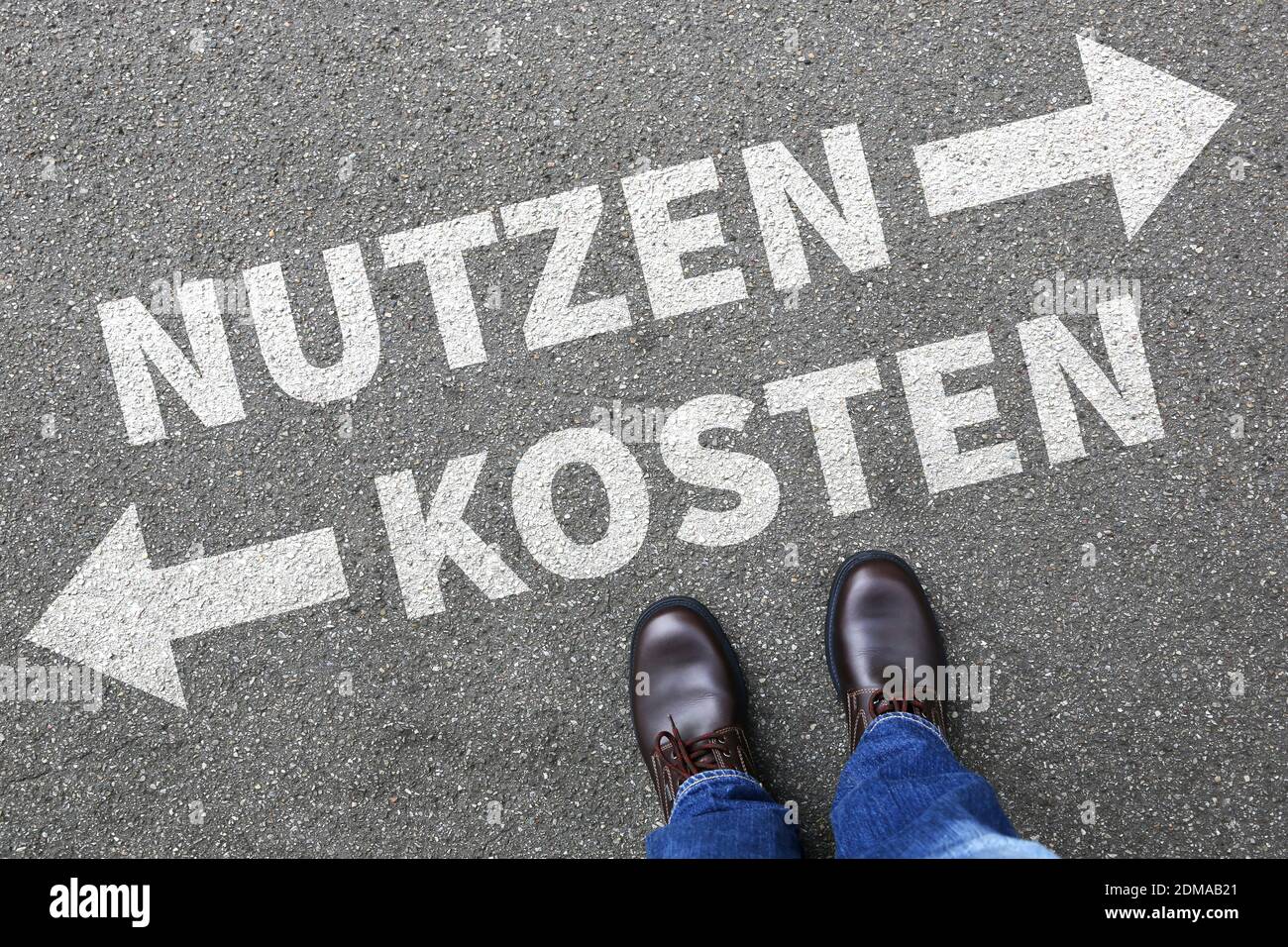 Kosten Nutzen Verlust Gewinn Finanzen Unternehmen Business Konzept Erfolg Stock Photo