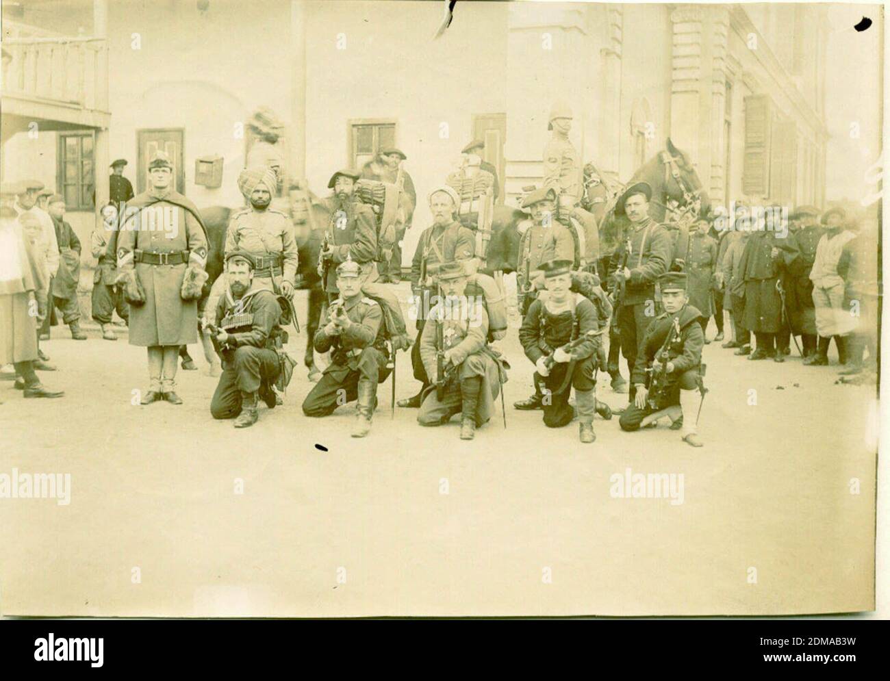 Eight nations alliance soldiers in 1900 Stock Photo