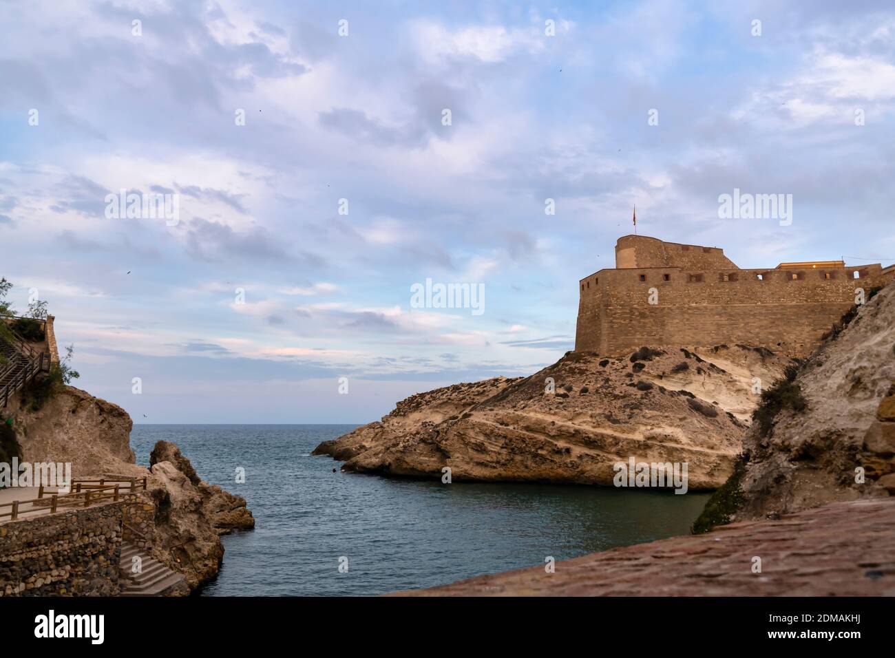 Old Melilla is a walled city, which in past centuries served as a refuge for its inhabitants in territorial disputes. Stock Photo