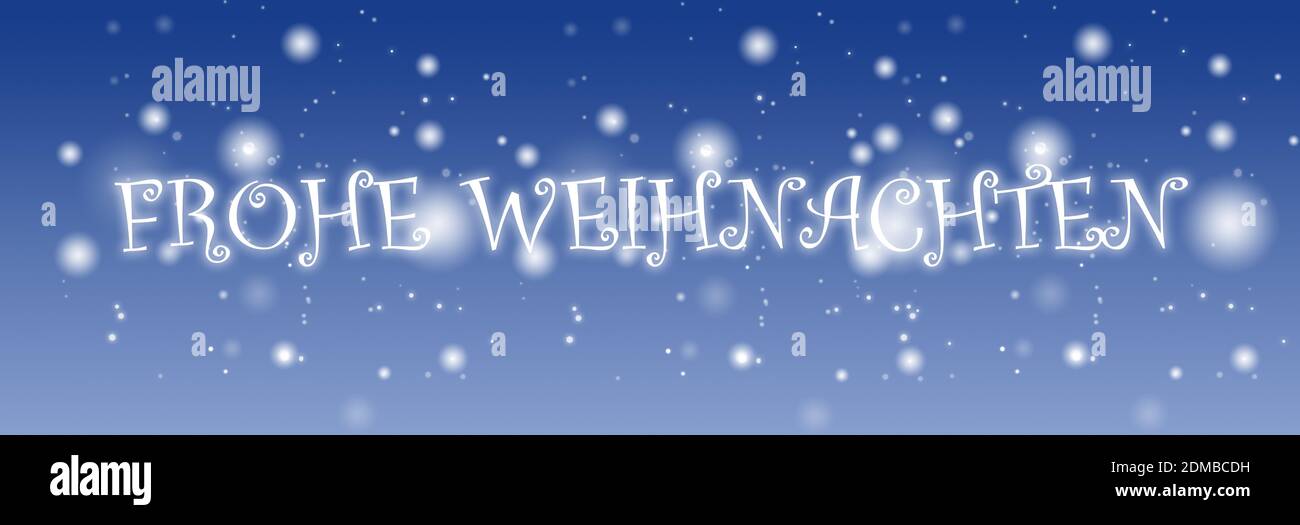 A Snowflake Illustration On A Blue Background With German Text Frohe Weihnachten Translation Merry Christmas Stock Photo Alamy