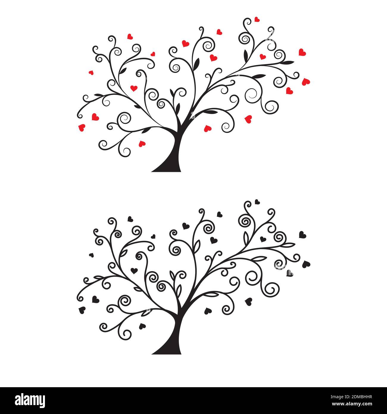 tree branch love vector ilustration design template Stock Vector Image ...