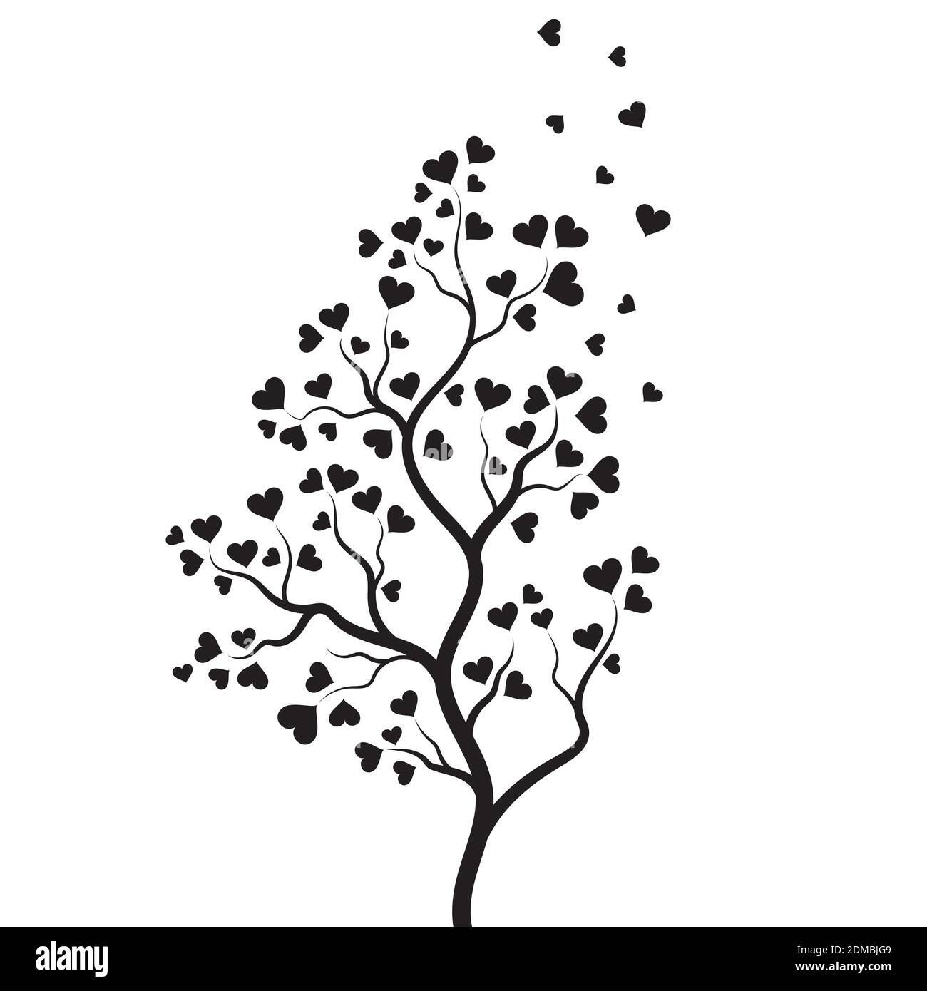 tree branch love vector ilustration design template Stock Vector Image ...