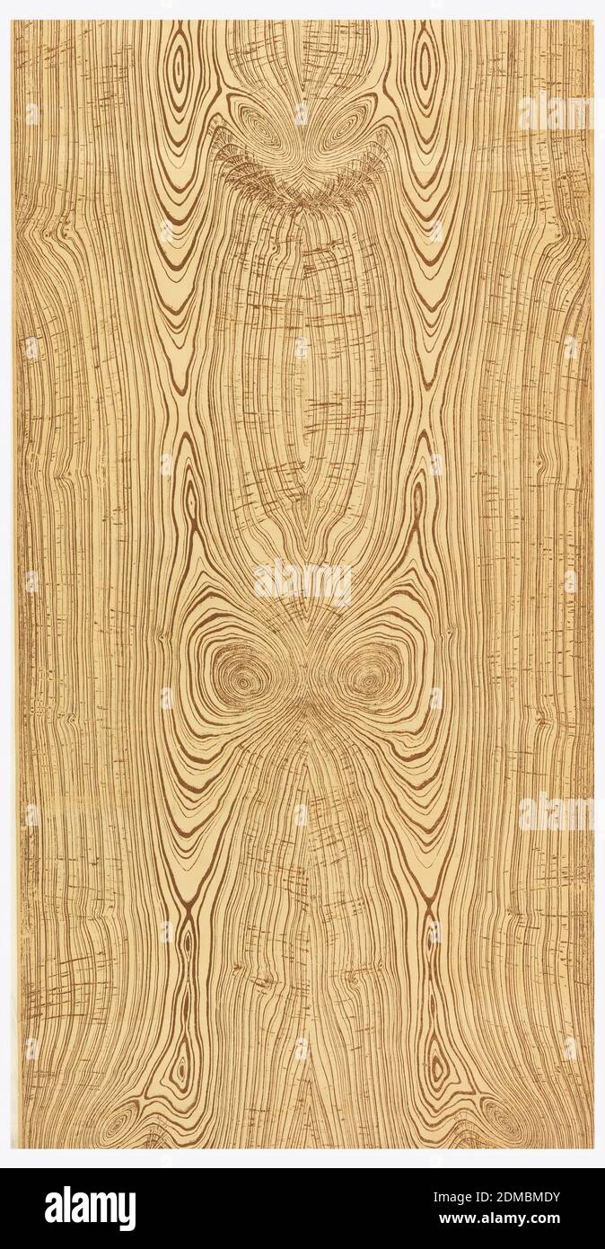 Sidewall Brown Ink On Plain Paper Woodgrain Design With Symmetrical sidewall-brown-ink-on-plain-paper-woodgrain-design-with-symmetrical