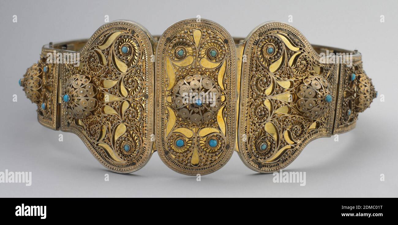 Gold jeweled belt top