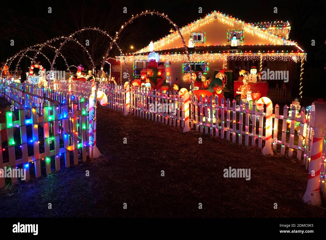 Wilmington, Delaware, U.S December 23, 2018 A house fully decorated