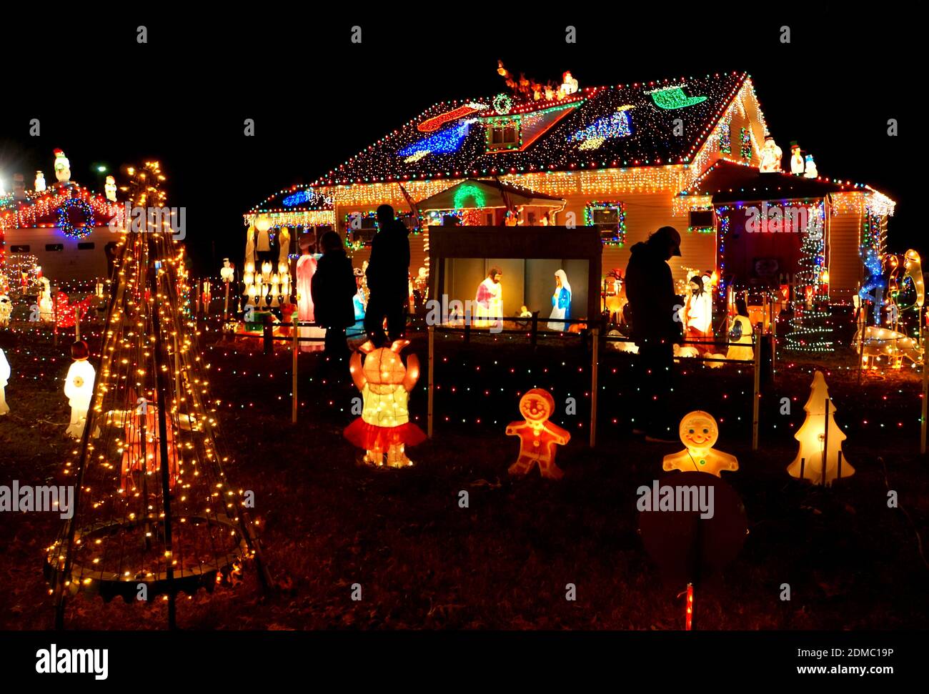 Wilmington, Delaware, U.S December 23, 2018 A house fully decorated