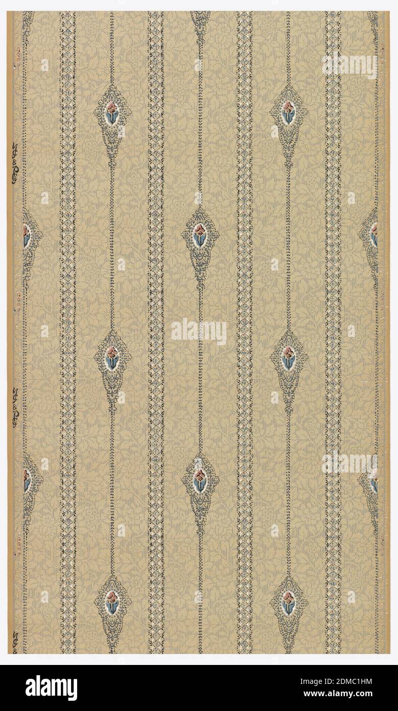 Sidewall, Y.C. & P. Co., Machine-printed, USA, 1890–1920, Wallcoverings, Sidewall Stock Photo