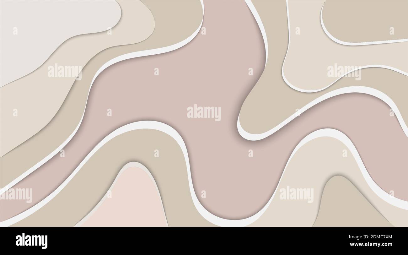 Wavy fluid abstract vector background design with soft colors Stock ...