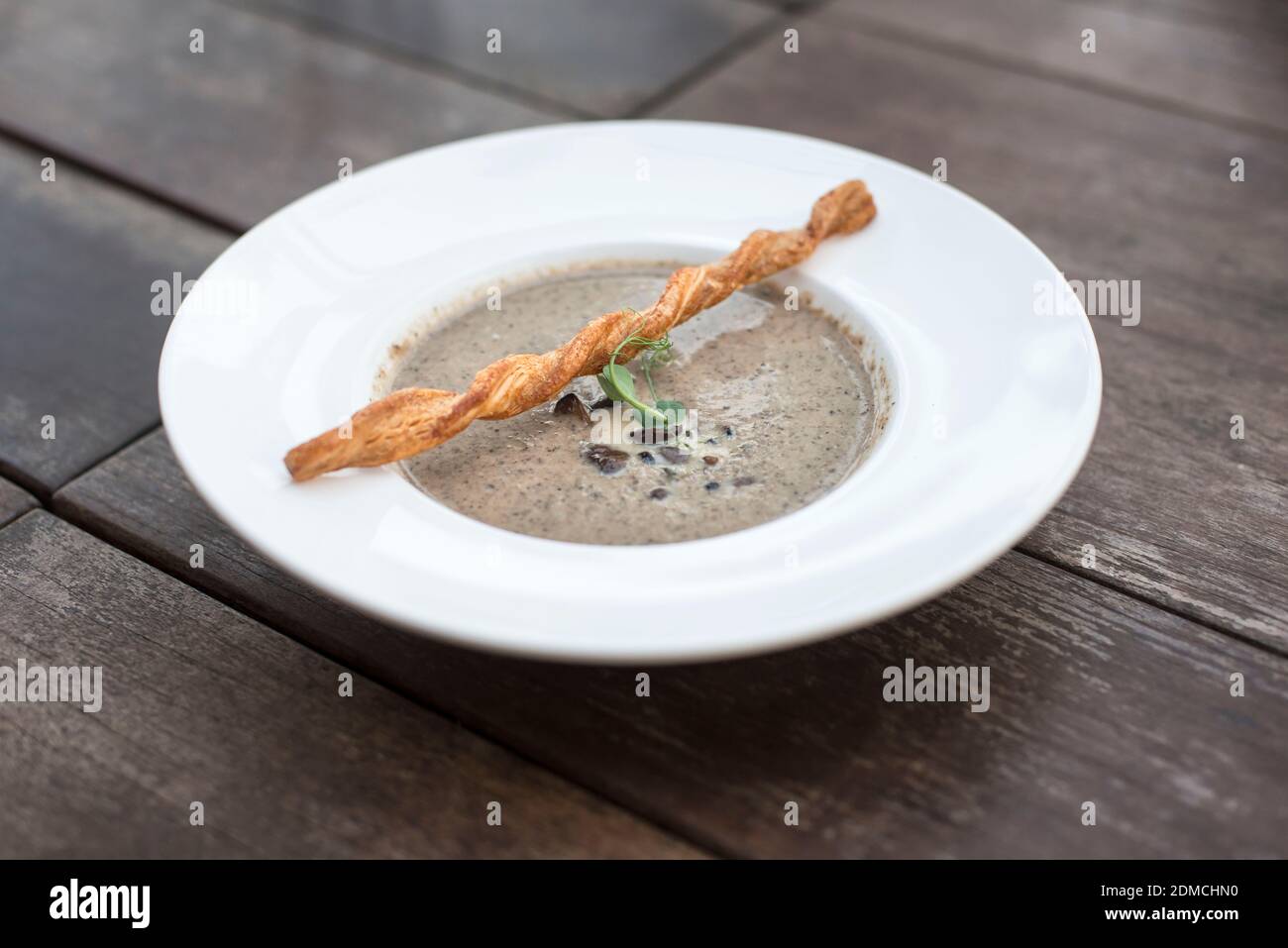 High Angle View Of Food Served In Bowl On Table Stock Photo