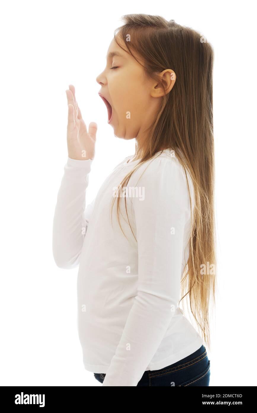 Child yawn stretch hi-res stock photography and images - Alamy