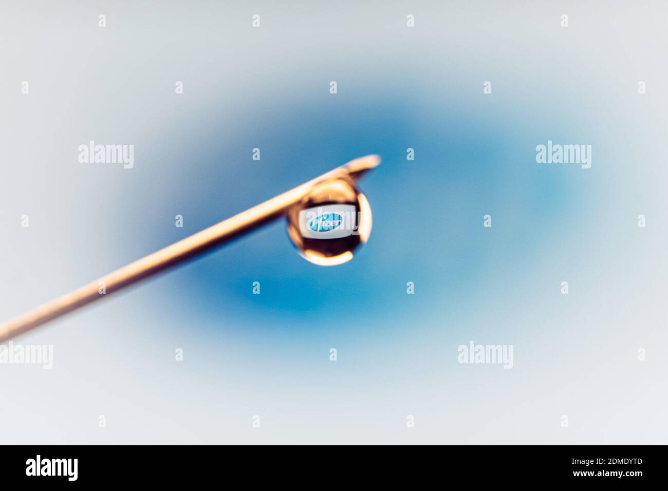 Izmir, Turkey - December 17 2020: Coronavirus vaccine concept and background. New vaccine pfizer and biontech isolated on blue background. Covid-19, 2 Stock Photo