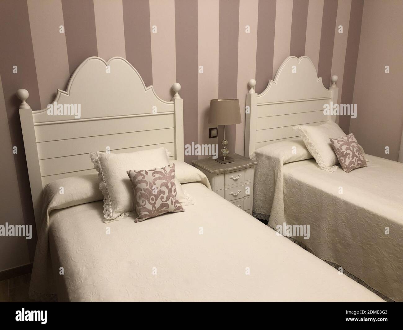 A modern house bedroom interior design with a vintagestyled separate