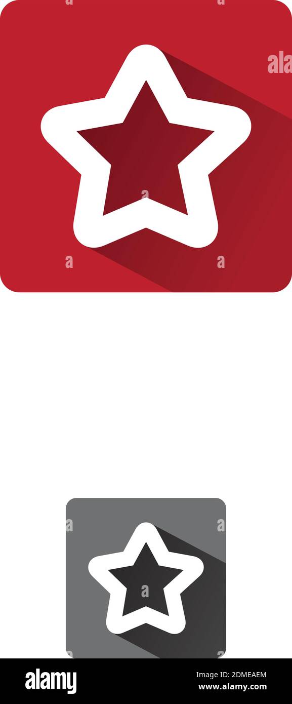 Simple star APP icon with color red, shaped line. Flat icon stars. Vector illustration EPS.8 EPS