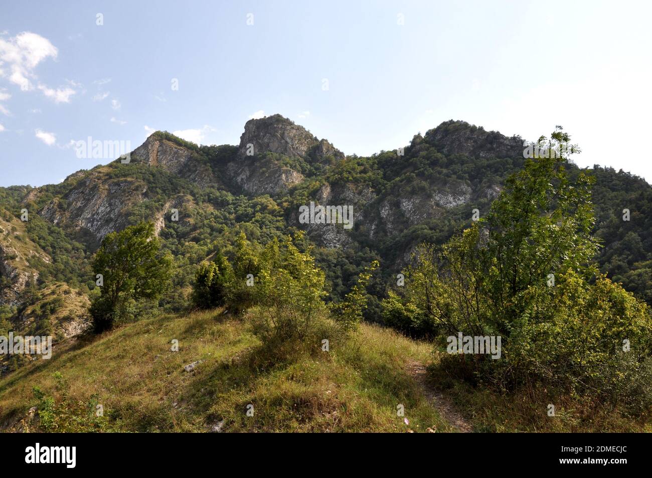 Green forest hills of Tavush province in Armenia Stock Photo