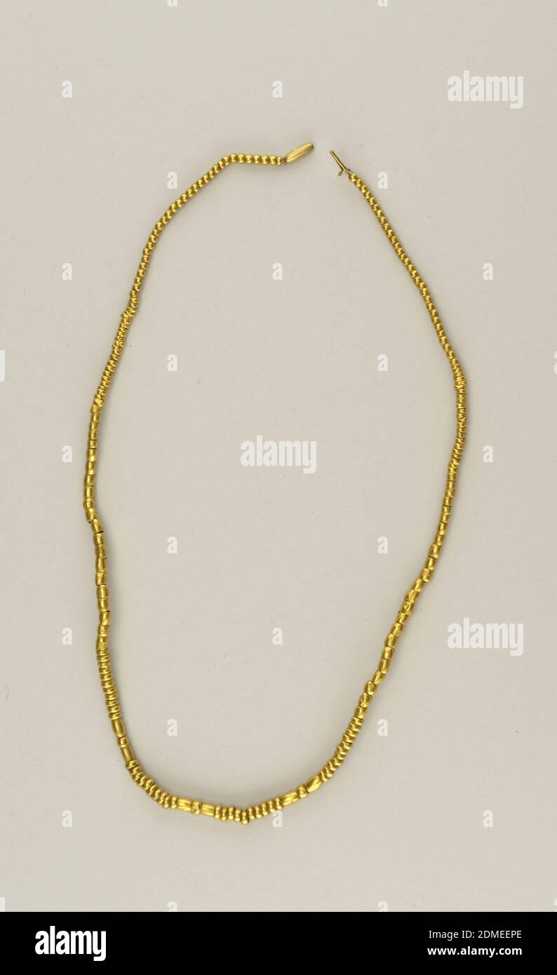 Gold necklace with small gold beads best sale