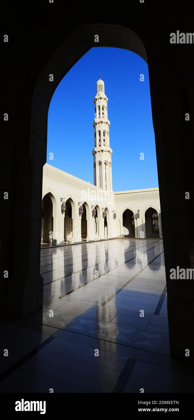 The Sultan Qaboos Grand mosque in Muscat, Oman. Stock Photo
