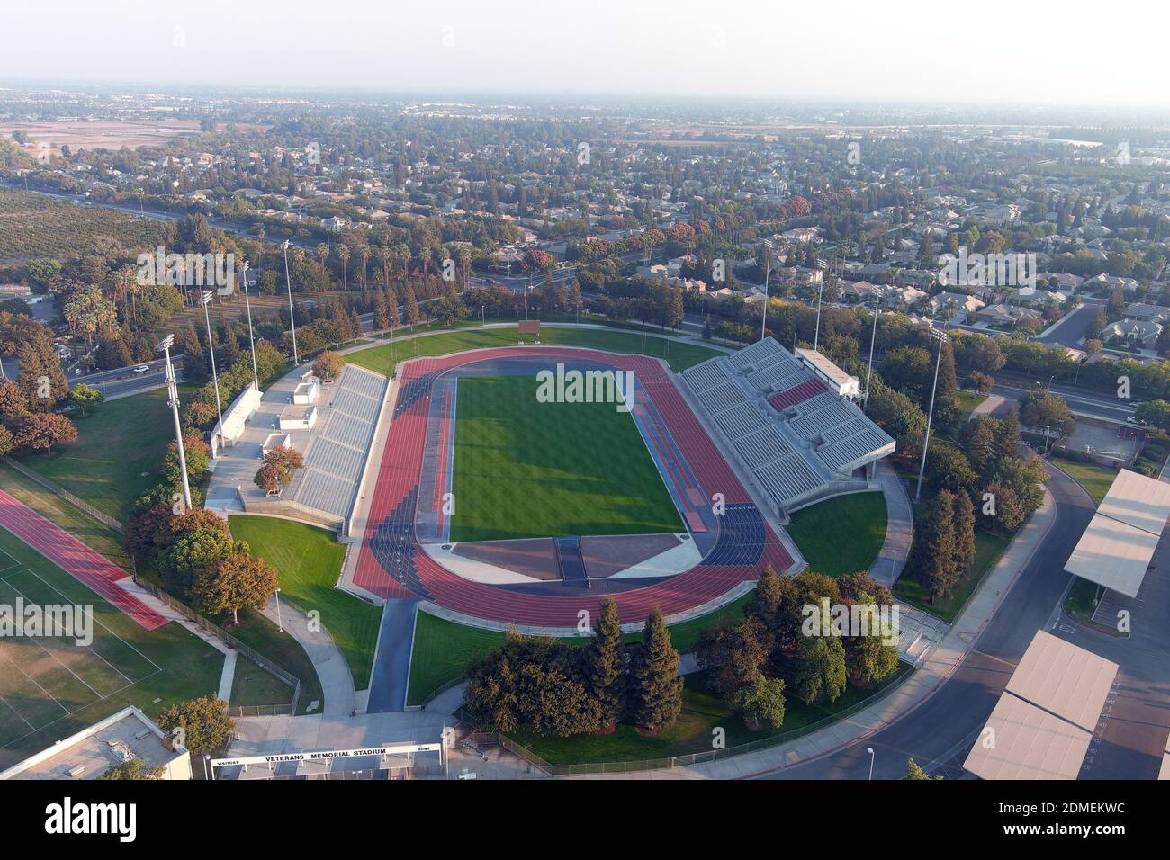 A general view of Veterans Memorial Stadium, Saturday, Oct. 31, 2020