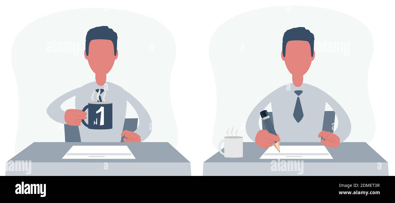 Businessman at work Stock Vector