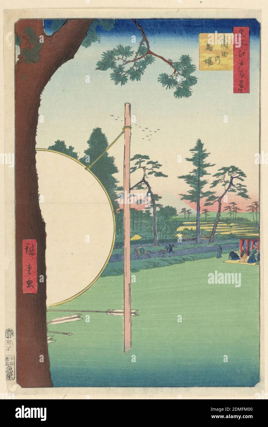 Takata Riding Grounds Takata No Baba From The Series One Hundred Famous Views Of Edo Ando Hiroshige Japanese 1797 1858 Woodblock Print In Colored Ink On Paper In 1636 Warrior Aristocracy Would Practice Their Equestrian