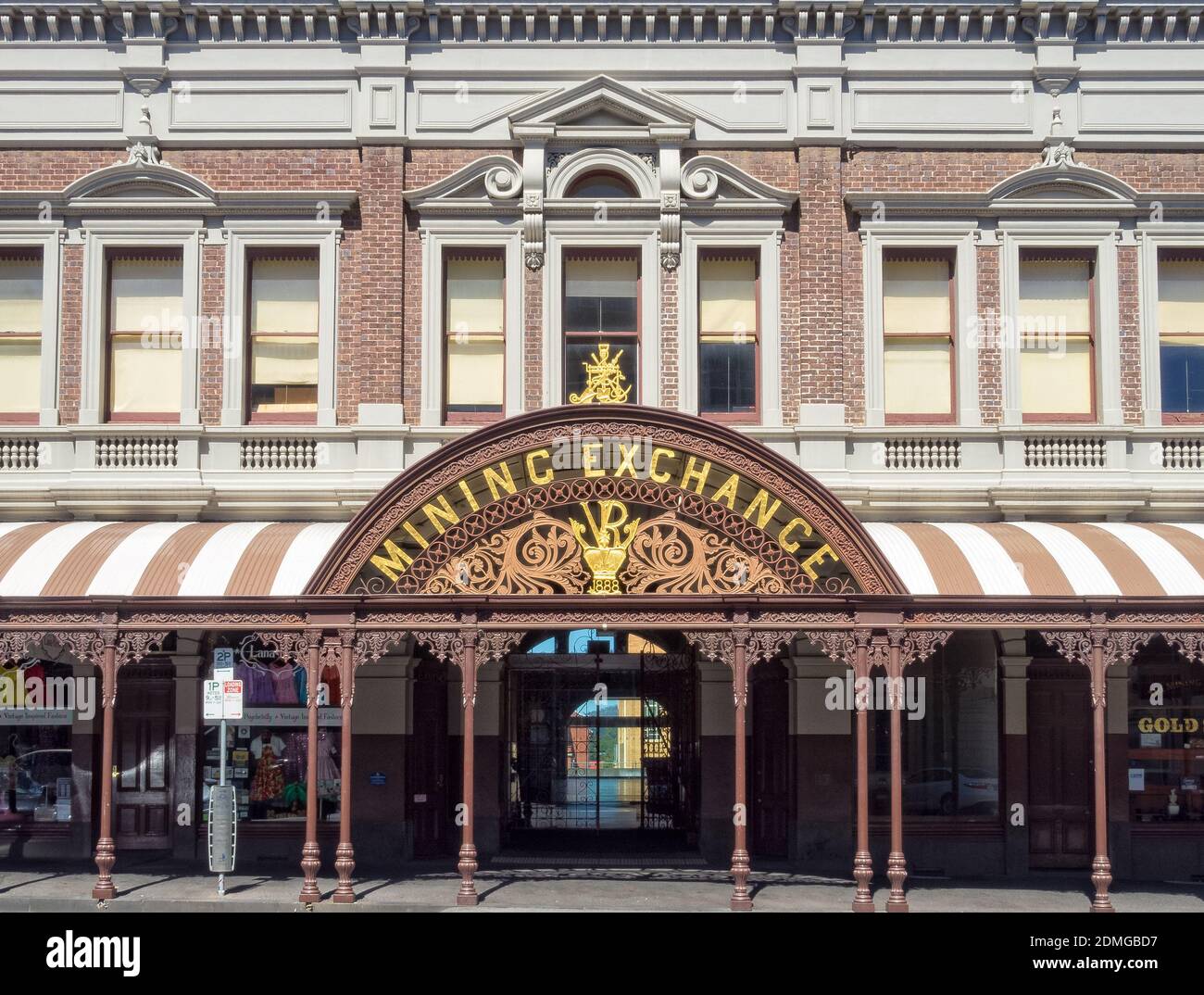 The Former Mining Exchange on historic Lydiard Street - Ballarat, Victoria, Australia Stock Photo