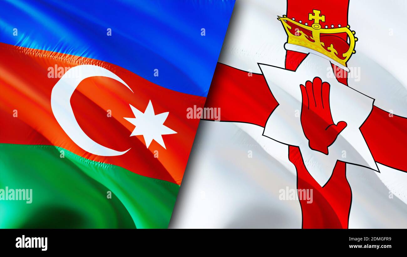 Azerbaijan And Northern Ireland Flags 3d Waving Flag Design Azerbaijan Northern Ireland Flag Picture Wallpaper Azerbaijan Vs Northern Ireland Ima Stock Photo Alamy