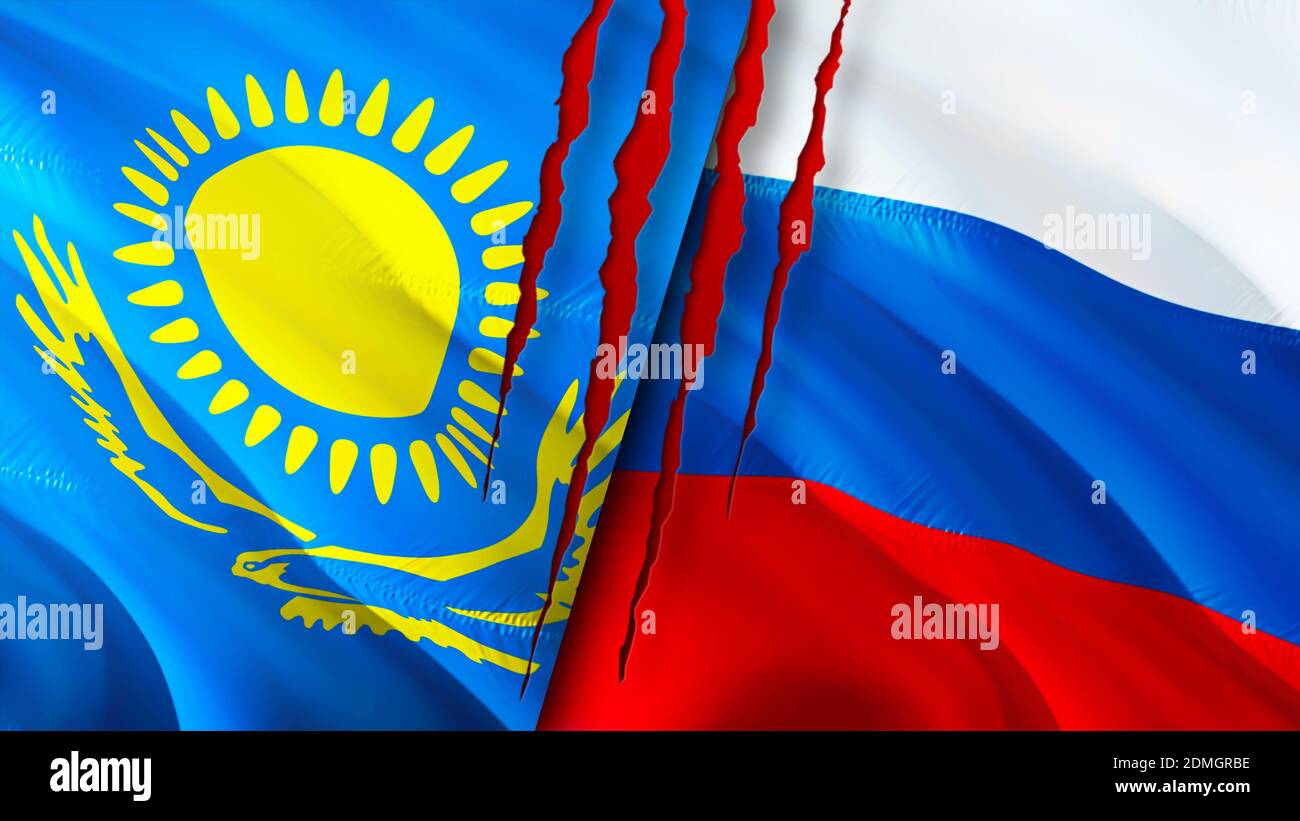 Kazakhstan Map Russia Flag Colors Stock Illustration 1402689083