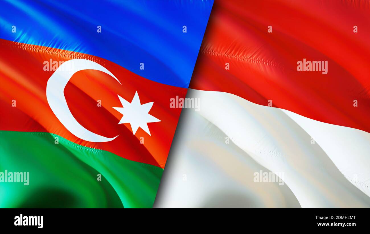 Azerbaijan And Indonesia Flags 3d Waving Flag Design Azerbaijan Indonesia Flag Picture Wallpaper Azerbaijan Vs Indonesia Image 3d Rendering Azer Stock Photo Alamy